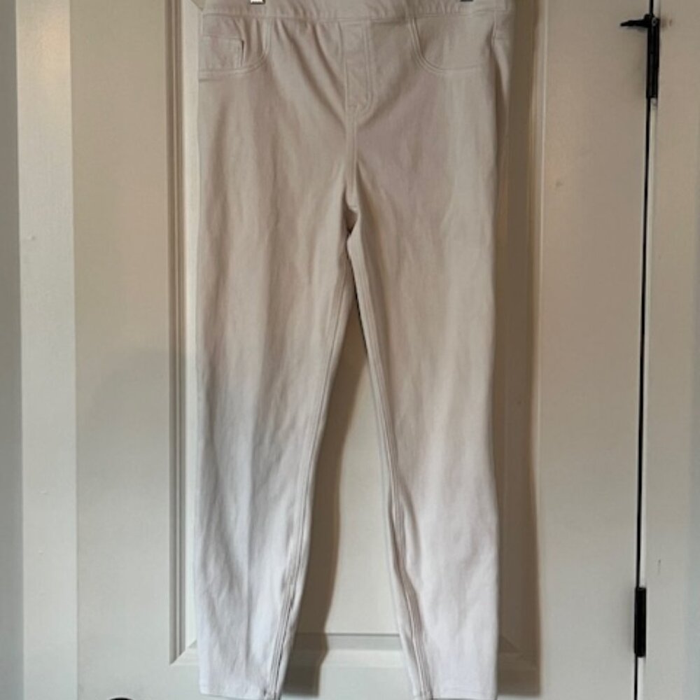 White Spanx Ankle Skinny Jeans